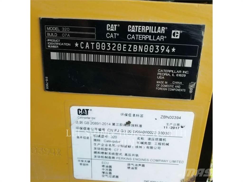 CAT 320-07 履帶式 挖土機/掘鑿機/挖掘機