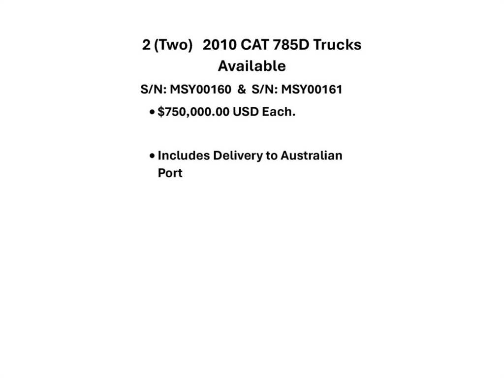 CAT 785D 鉸接式起吊車