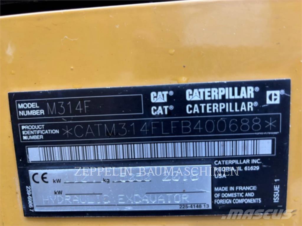 CAT M314F 旋轉式挖土機/掘鑿機/挖掘機