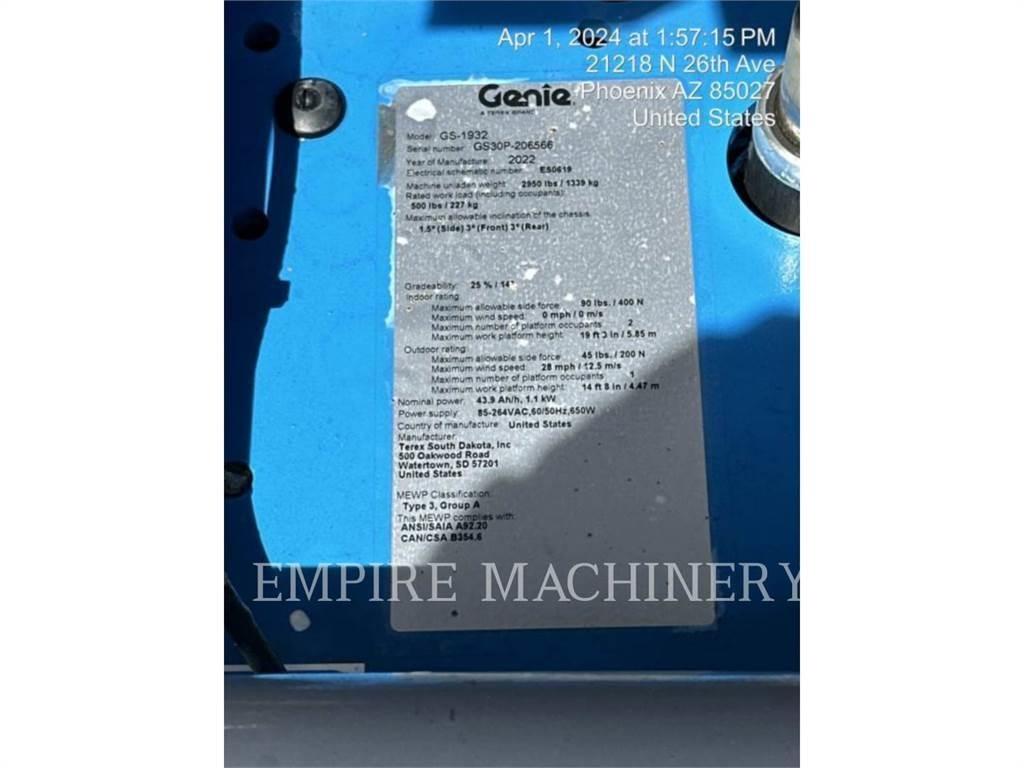 Genie GS1932 曲臂高空作業車