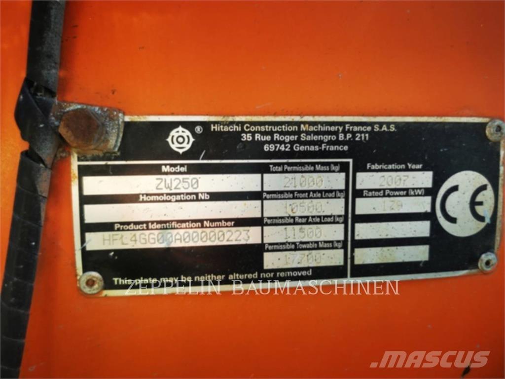 Hitachi ZW250 輪胎式裝載機