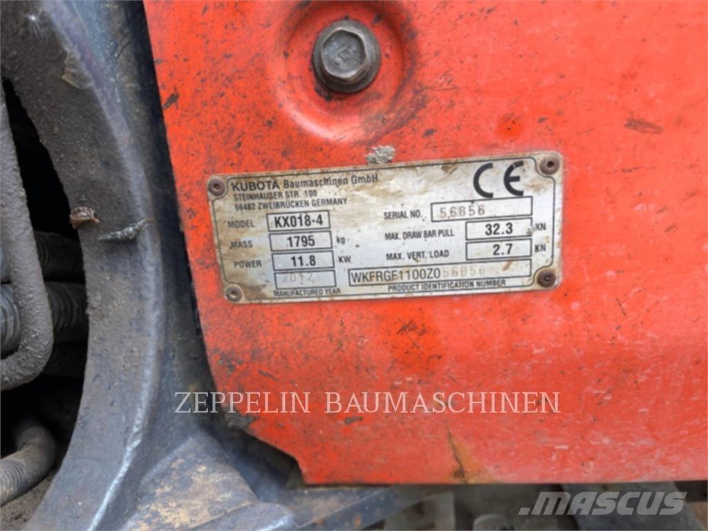 Kubota KX018-4 履帶式 挖土機/掘鑿機/挖掘機