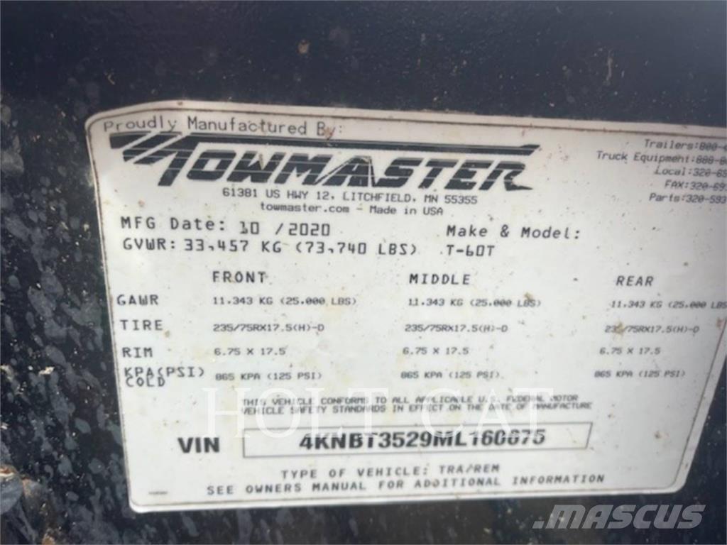TOWMASTER T-60T 其他拖車