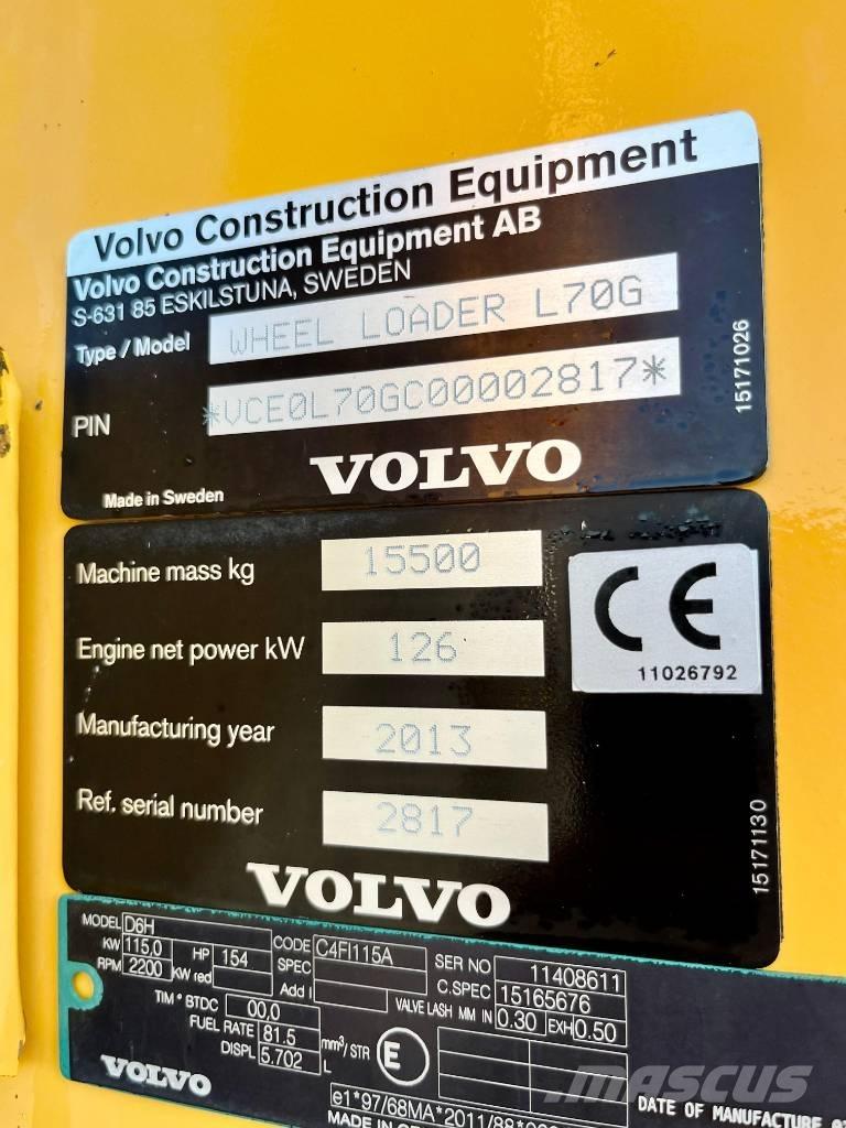 Volvo L 70 G 輪胎式裝載機