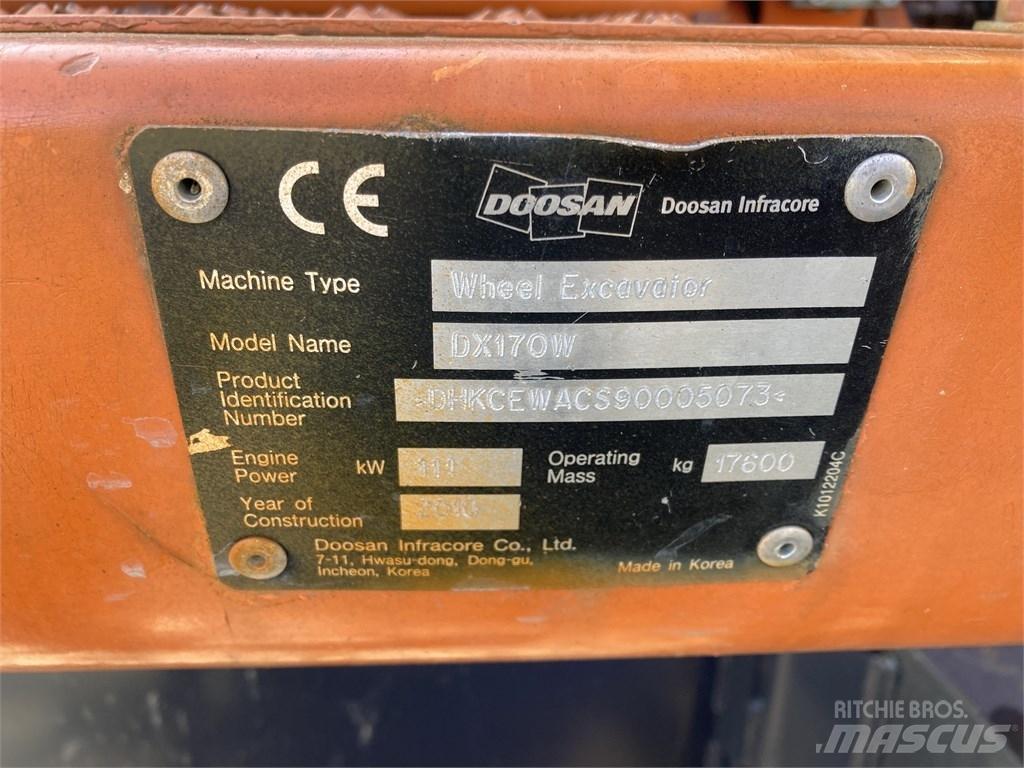Doosan DX 170 W 旋轉式挖土機/掘鑿機/挖掘機