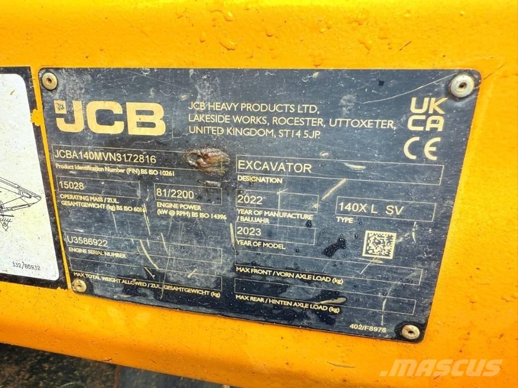 JCB 140 X 履帶式 挖土機/掘鑿機/挖掘機