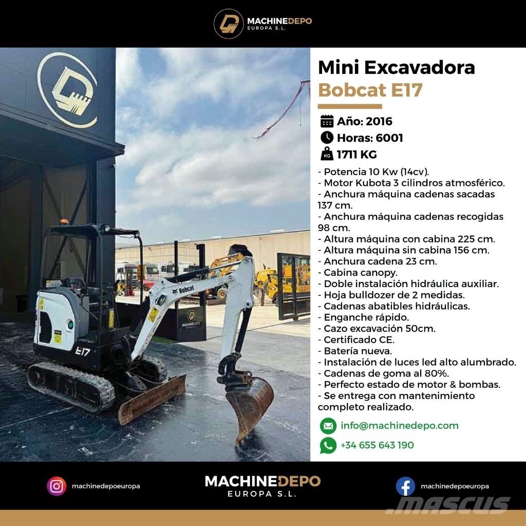 Bobcat E 17 小型挖土機/掘鑿機<7t(小型挖掘機)