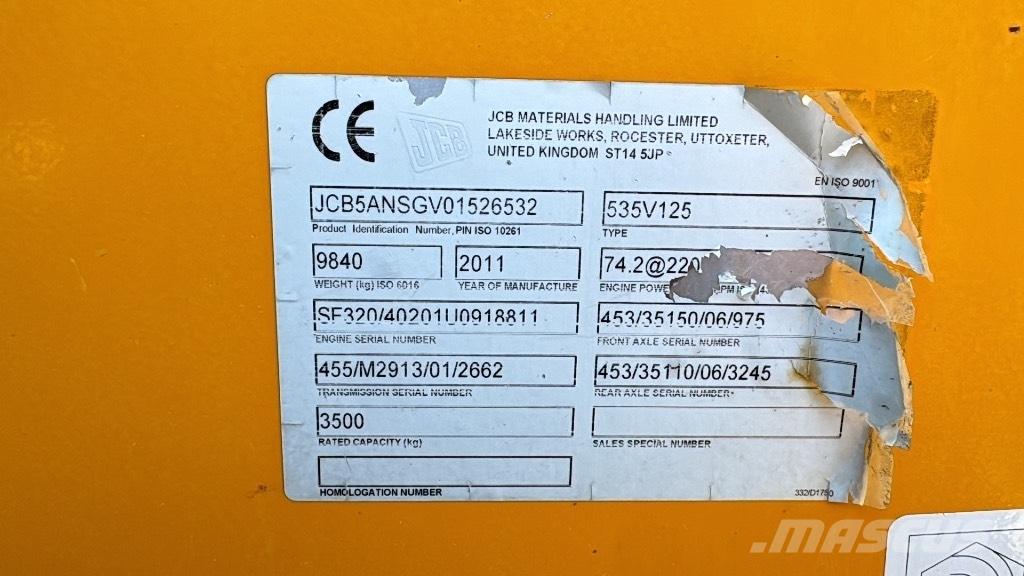JCB 535-125 Hiviz 伸縮臂操作車