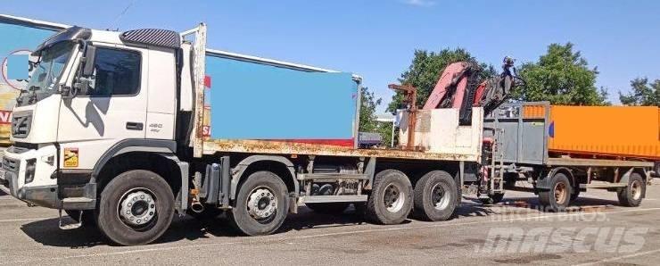 Volvo FM 460 平板式/側卸式卡車