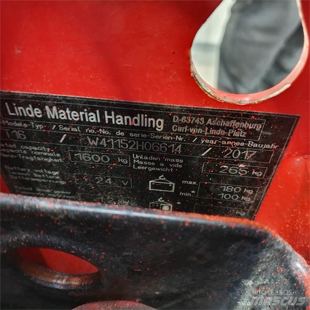 Linde T16 低架升降機