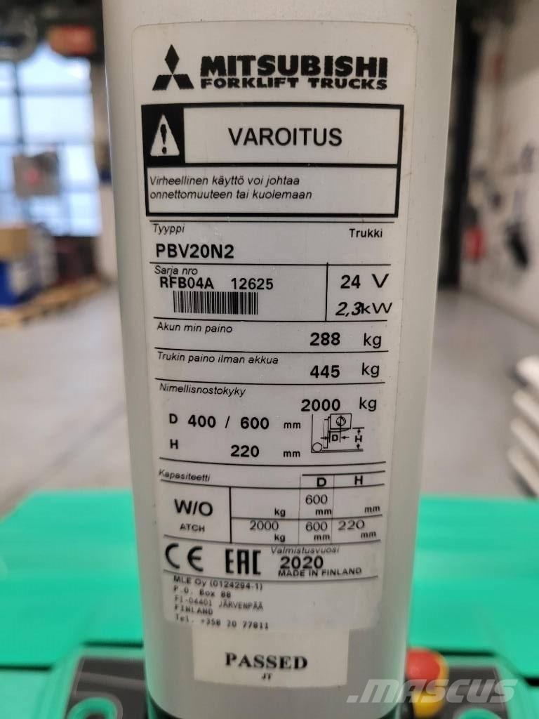 Mitsubishi PBV 20 N2 平台型低架升降機