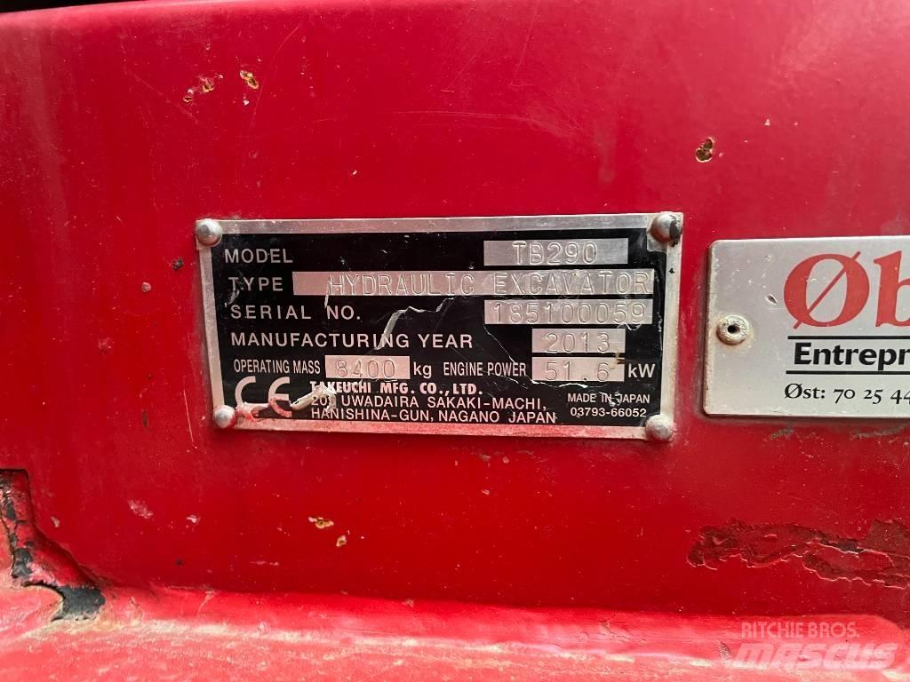 Takeuchi TB290 中型挖土機/掘鑿機/挖掘機 7t-12t