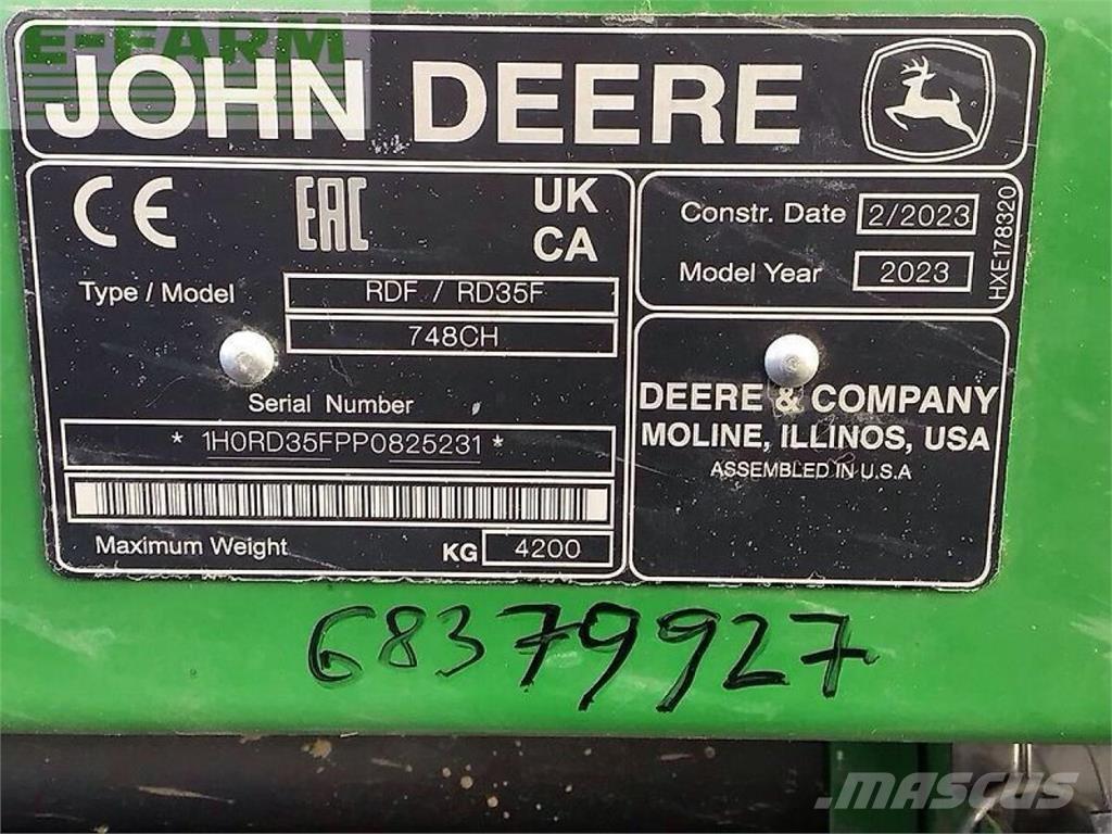 John Deere s 780 聯合收穫機