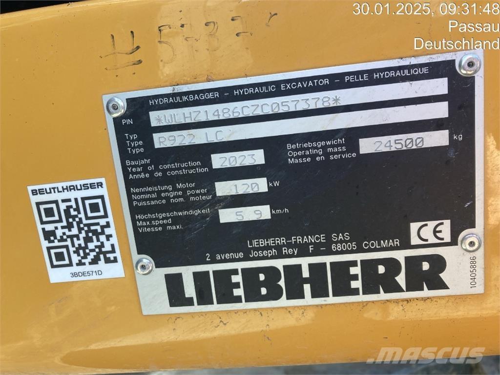 Liebherr R922 履帶式 挖土機/掘鑿機/挖掘機