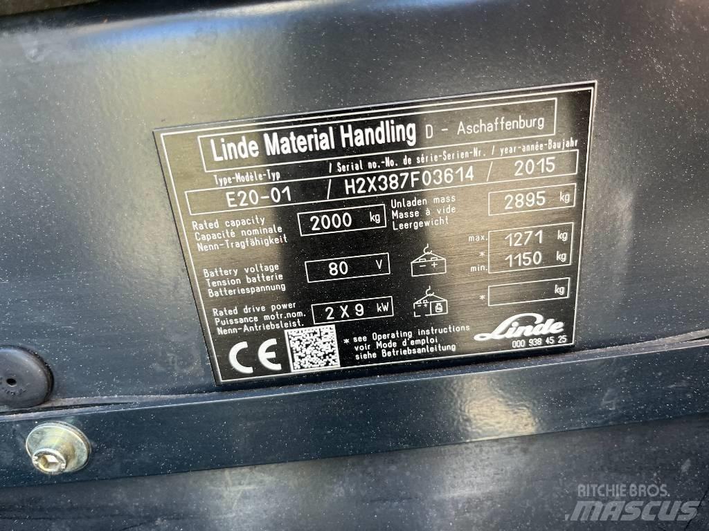 Linde E20-01 電動堆高機