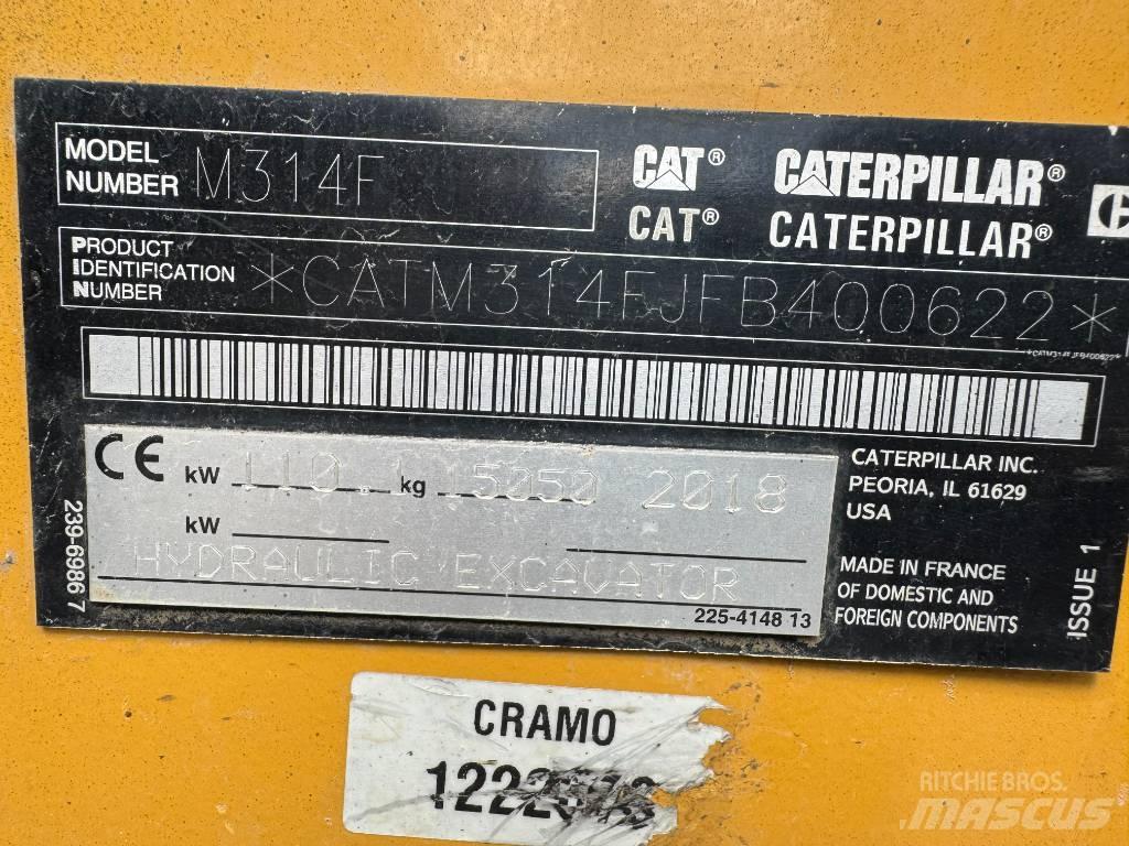 CAT M314F 旋轉式挖土機/掘鑿機/挖掘機