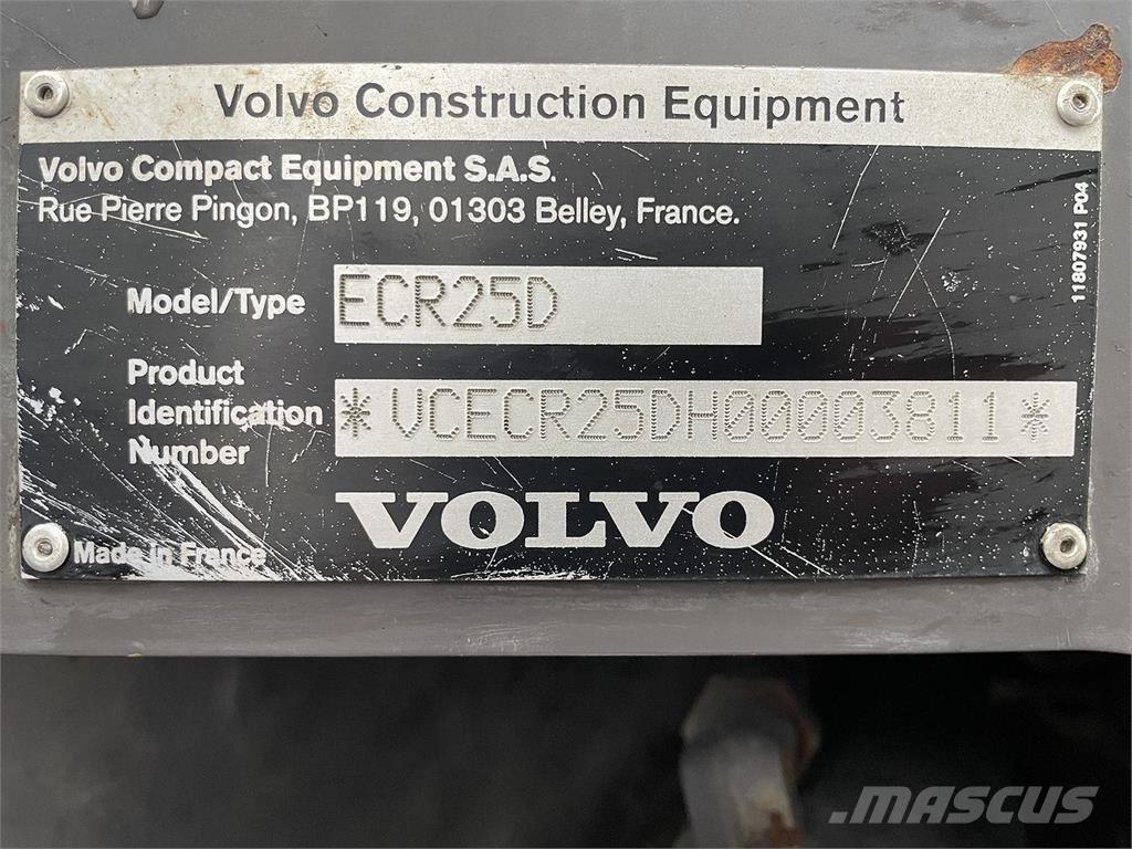 Volvo ECR25 旋轉式挖土機/掘鑿機/挖掘機