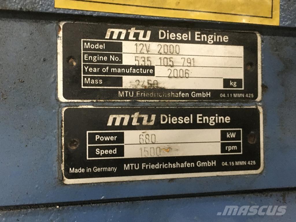 MTU 12V2000 USED 引擎/發動機