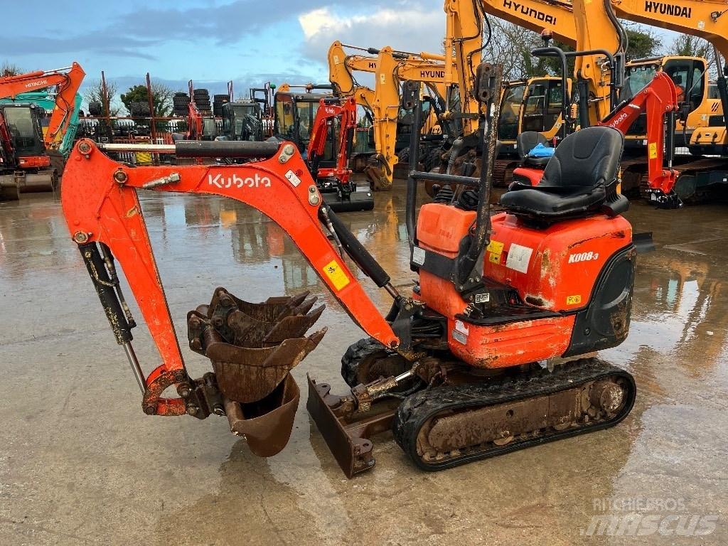 Kubota K 008-3 小型挖土機/掘鑿機<7t(小型挖掘機)