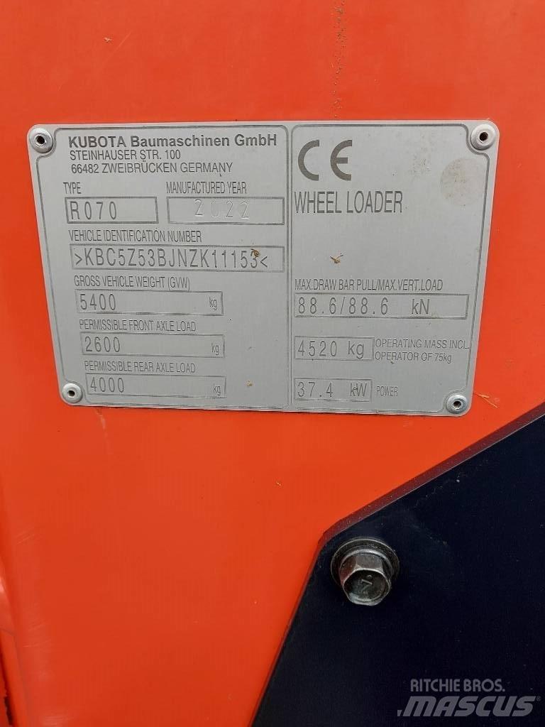 Kubota R 070 輪胎式裝載機