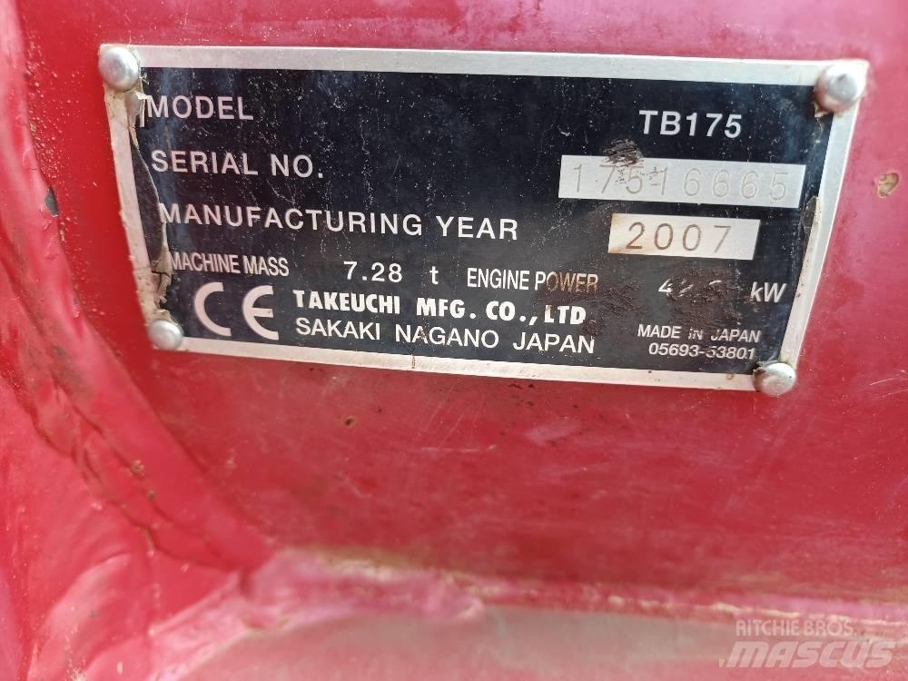 Takeuchi TB175 中型挖土機/掘鑿機/挖掘機 7t-12t