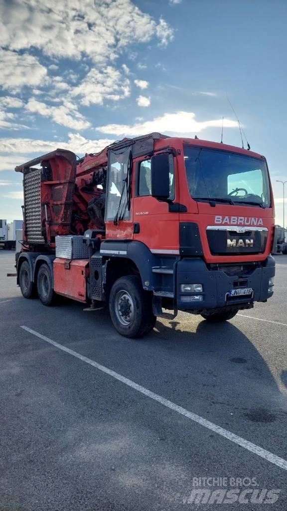 MAN TGS 26.540 6X6 碎木機