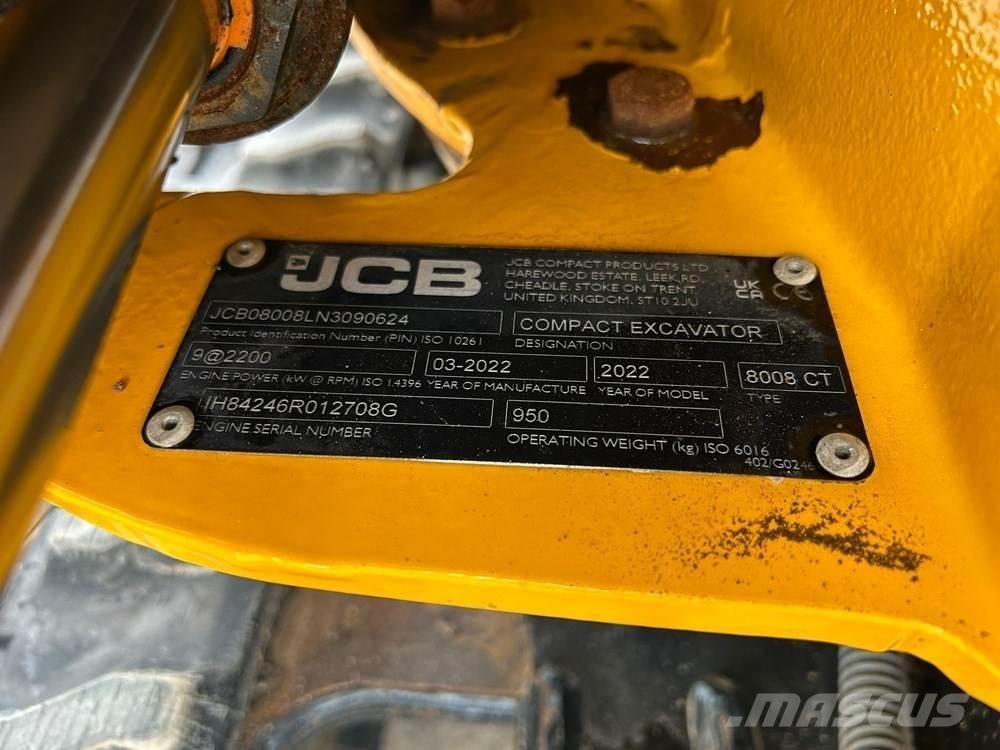 JCB MICRO 8008 小型挖土機/掘鑿機<7t(小型挖掘機)