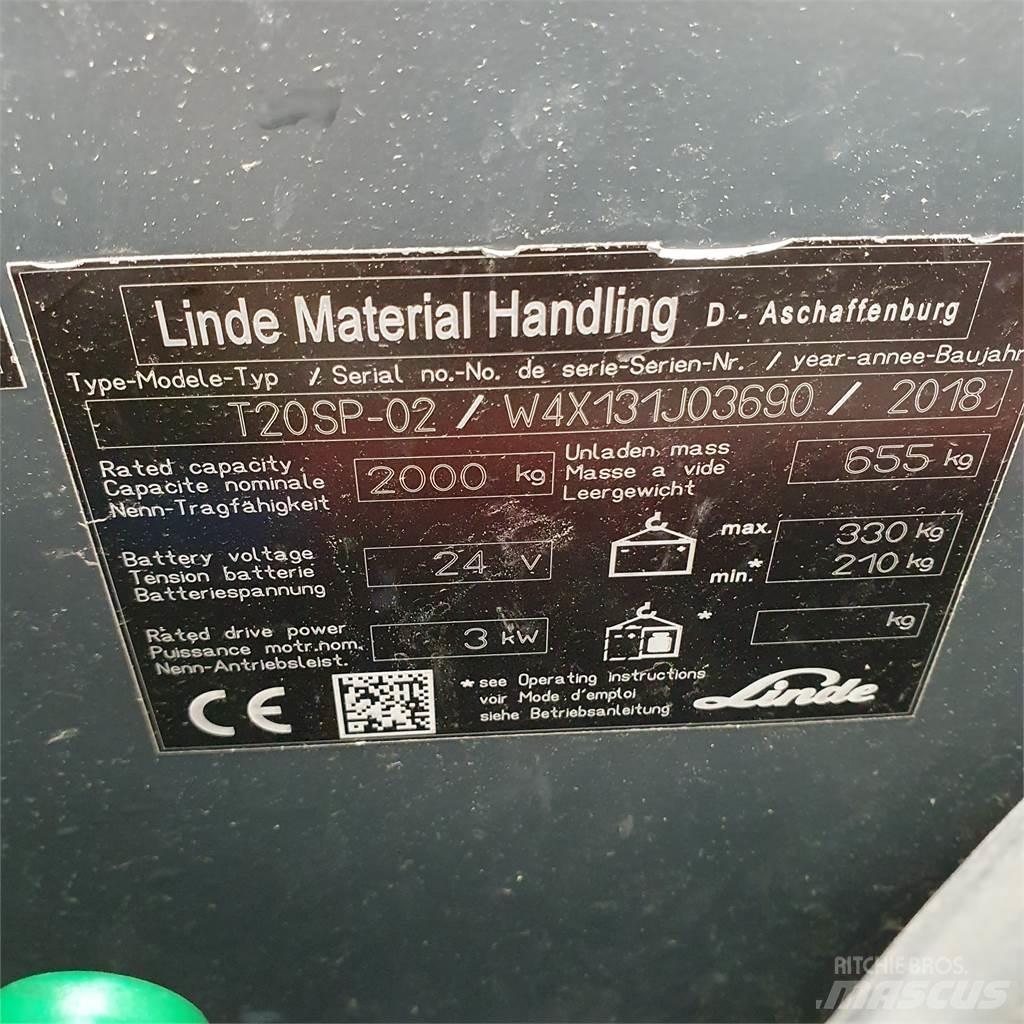 Linde T20SP-lang 低架升降機