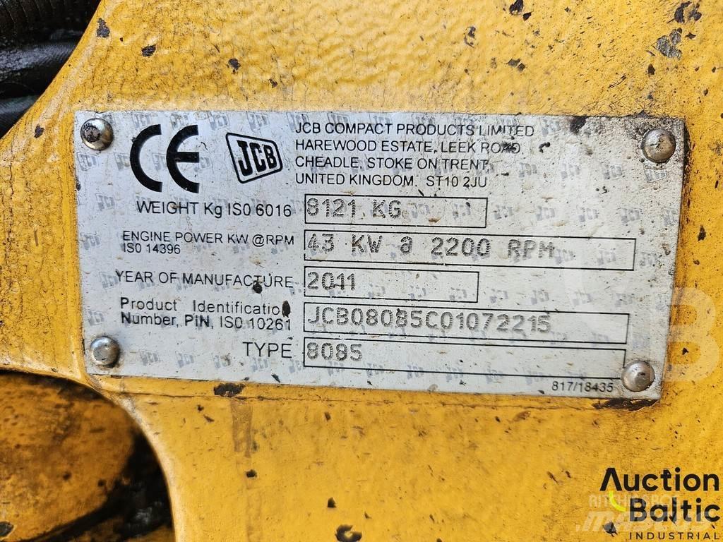 JCB 8085 中型挖土機/掘鑿機/挖掘機 7t-12t