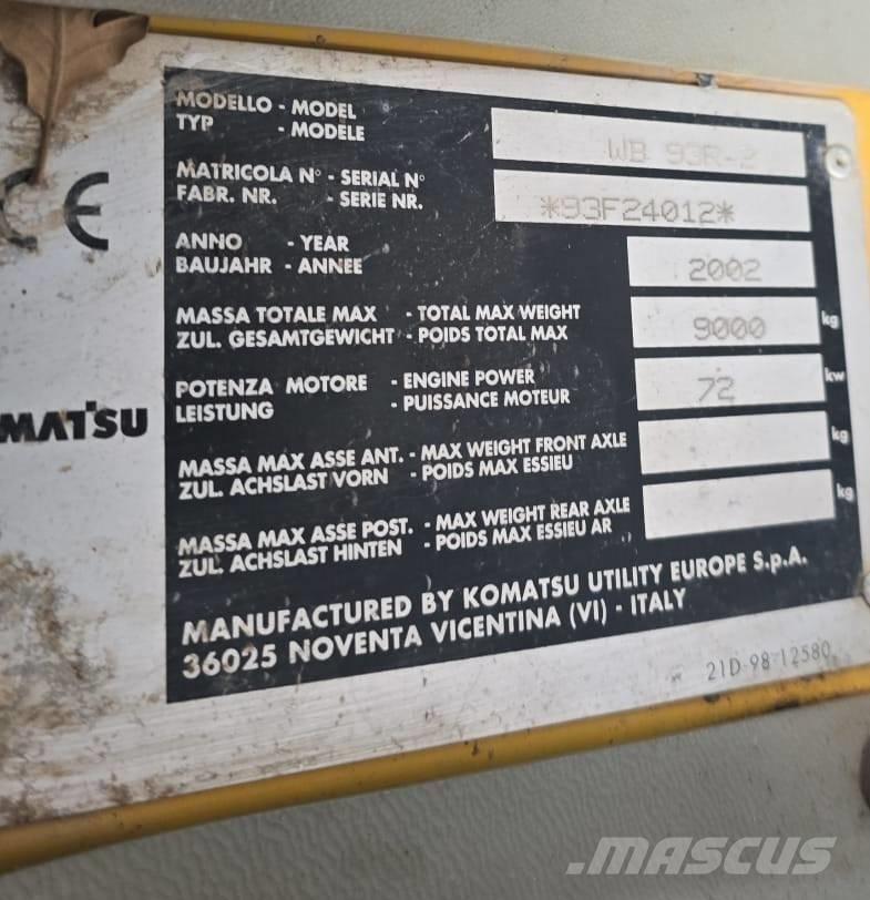 Komatsu WB 93 R-2 反鏟裝載機