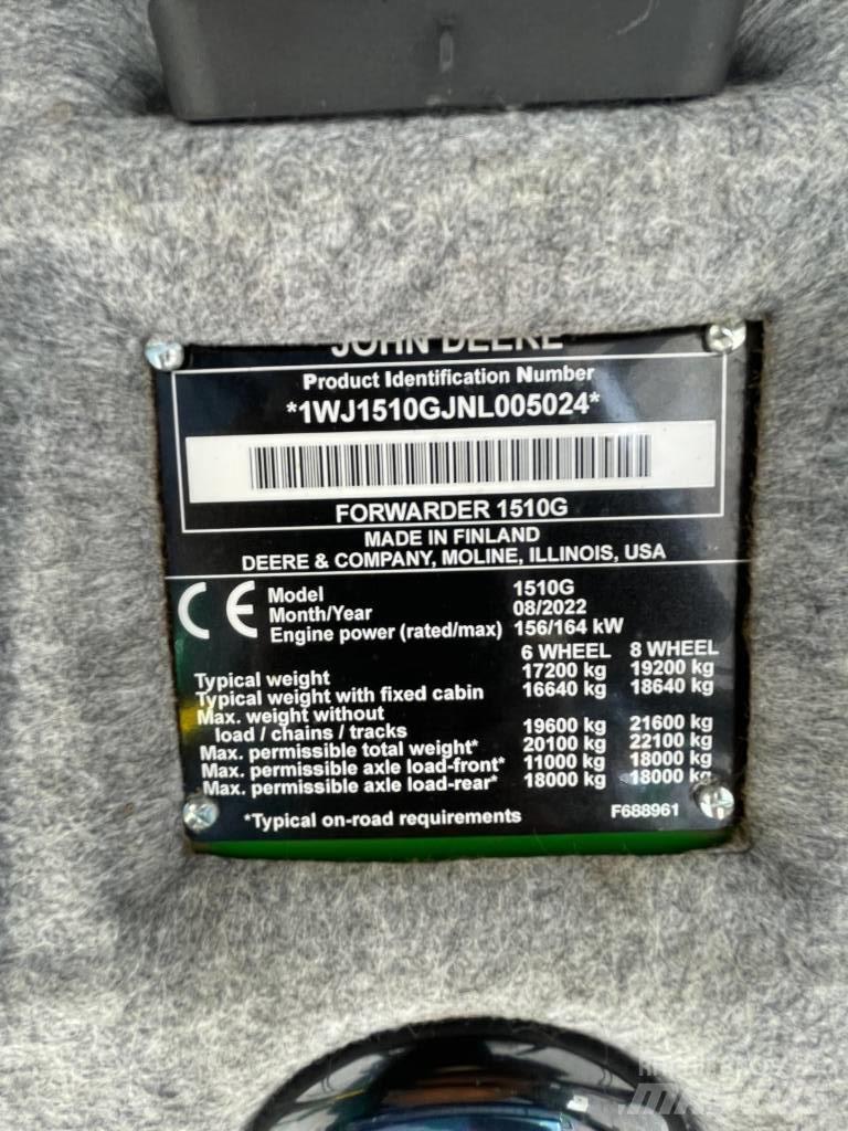 John Deere 1510G 集運機