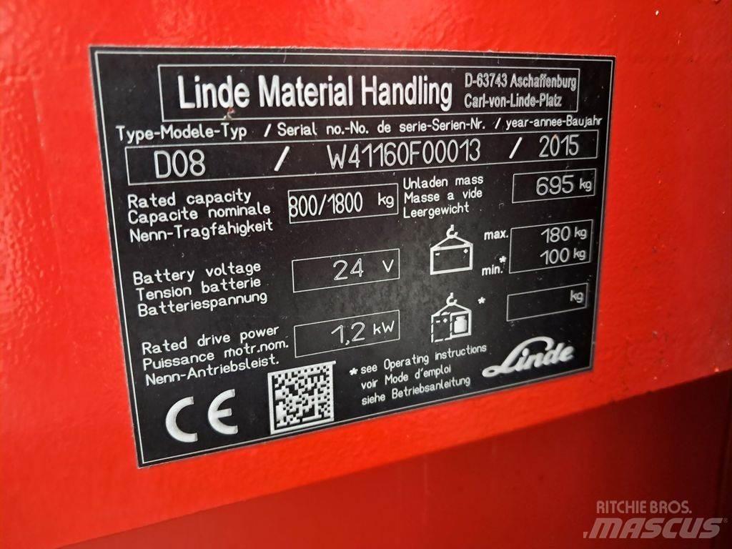 Linde D08 行走控制式堆積機