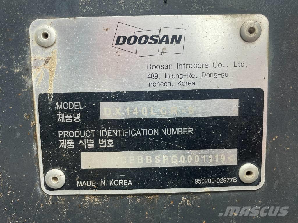 Doosan DX 140 LCR 履帶式 挖土機/掘鑿機/挖掘機
