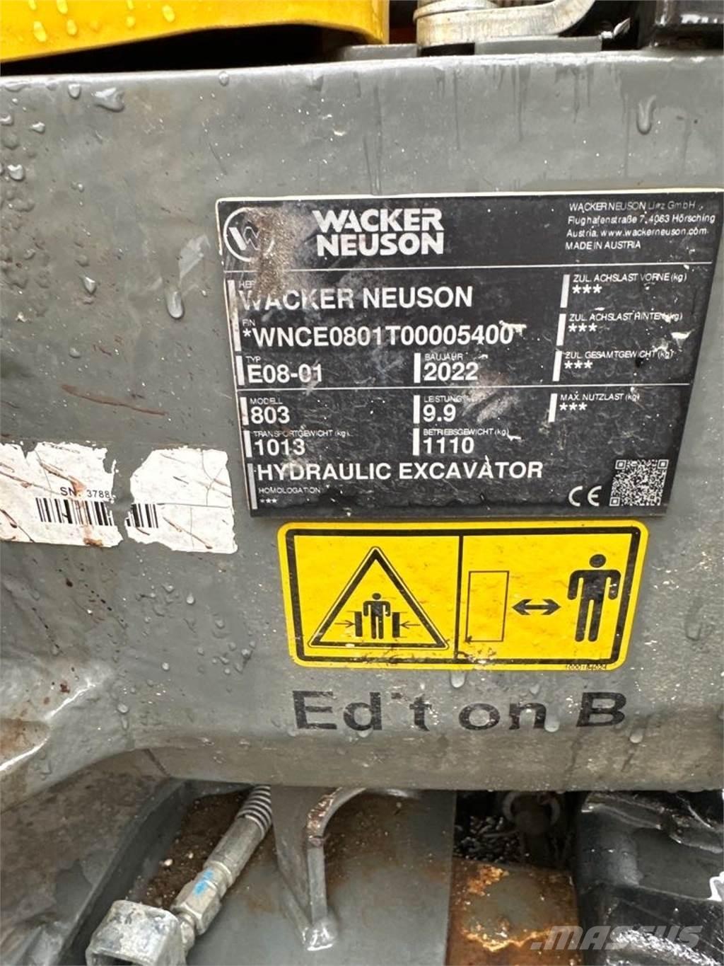 Wacker Neuson 803 履帶式 挖土機/掘鑿機/挖掘機