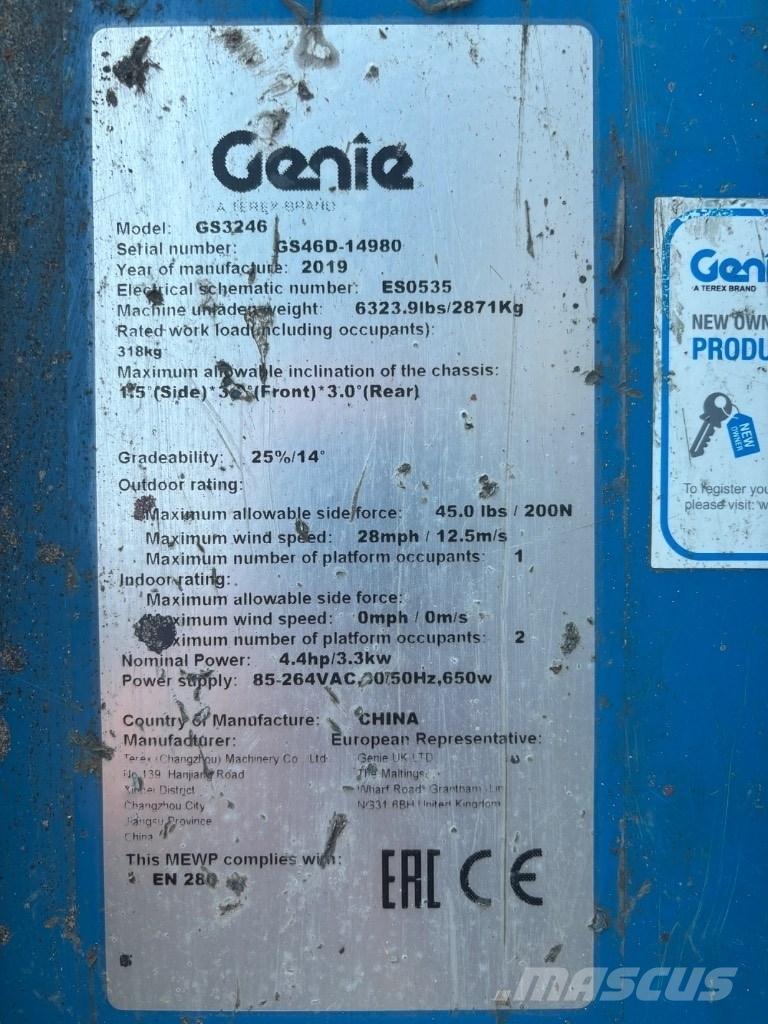 Genie GS 3246 剪式升降機