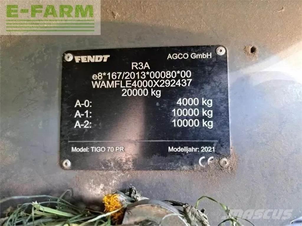 Fendt tigo 70 pr 其他半拖車