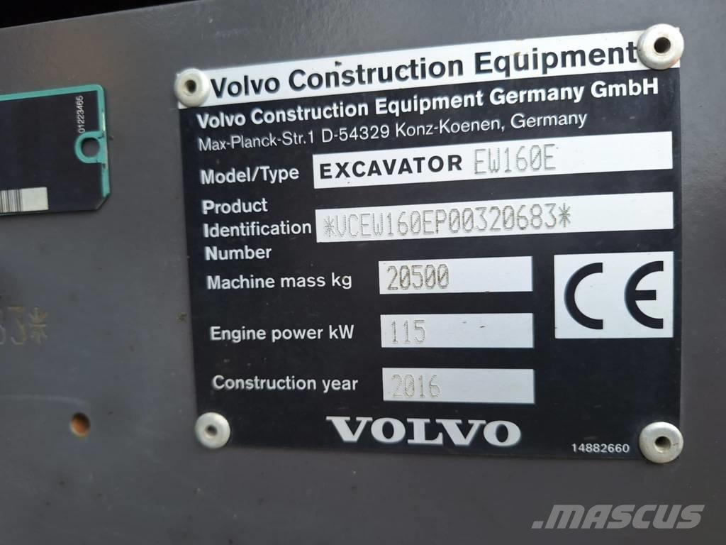 Volvo EW 160 E 旋轉式挖土機/掘鑿機/挖掘機