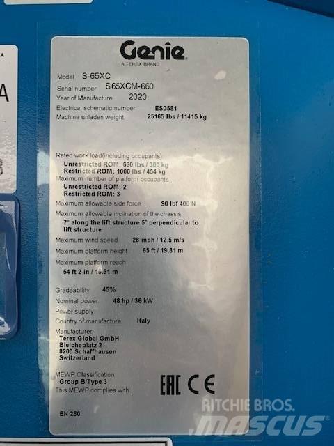 Genie S 65 XC 伸縮臂高空作業車