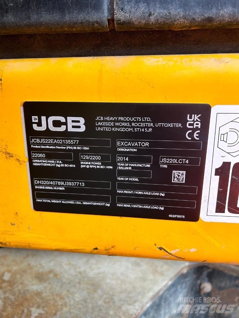 JCB JS 220 LC 履帶式 挖土機/掘鑿機/挖掘機
