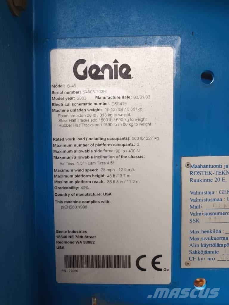 Genie S 45 RT 伸縮臂高空作業車