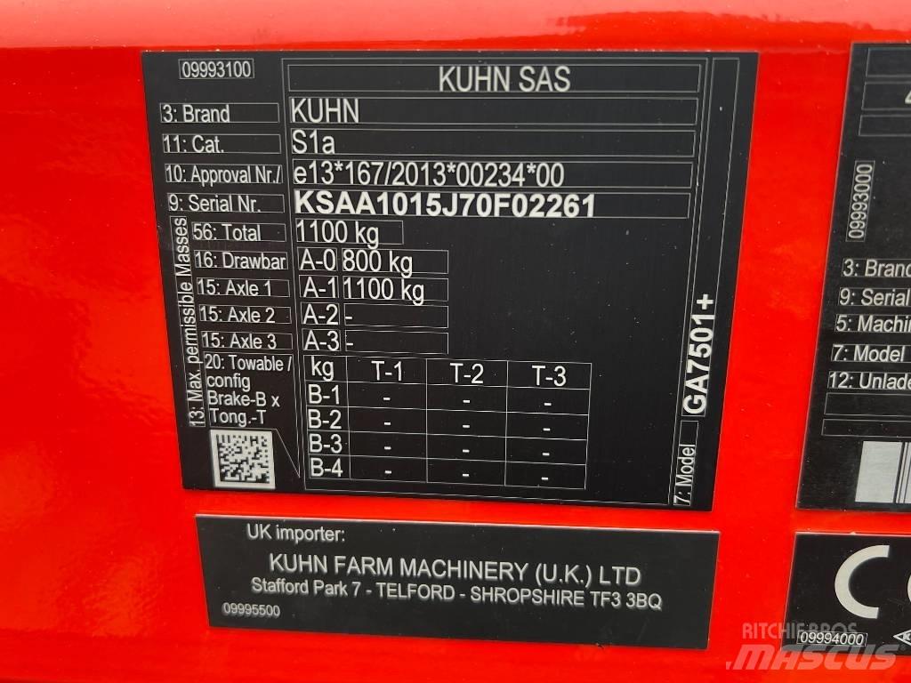 Kuhn GA 7501 耙與翻草機
