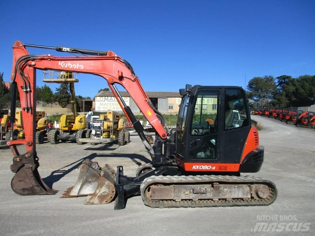 Kubota KX 080-4 中型挖土機/掘鑿機/挖掘機 7t-12t