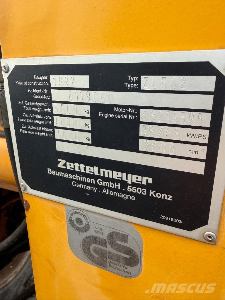 Zettelmeyer ZL 502 輪胎式裝載機