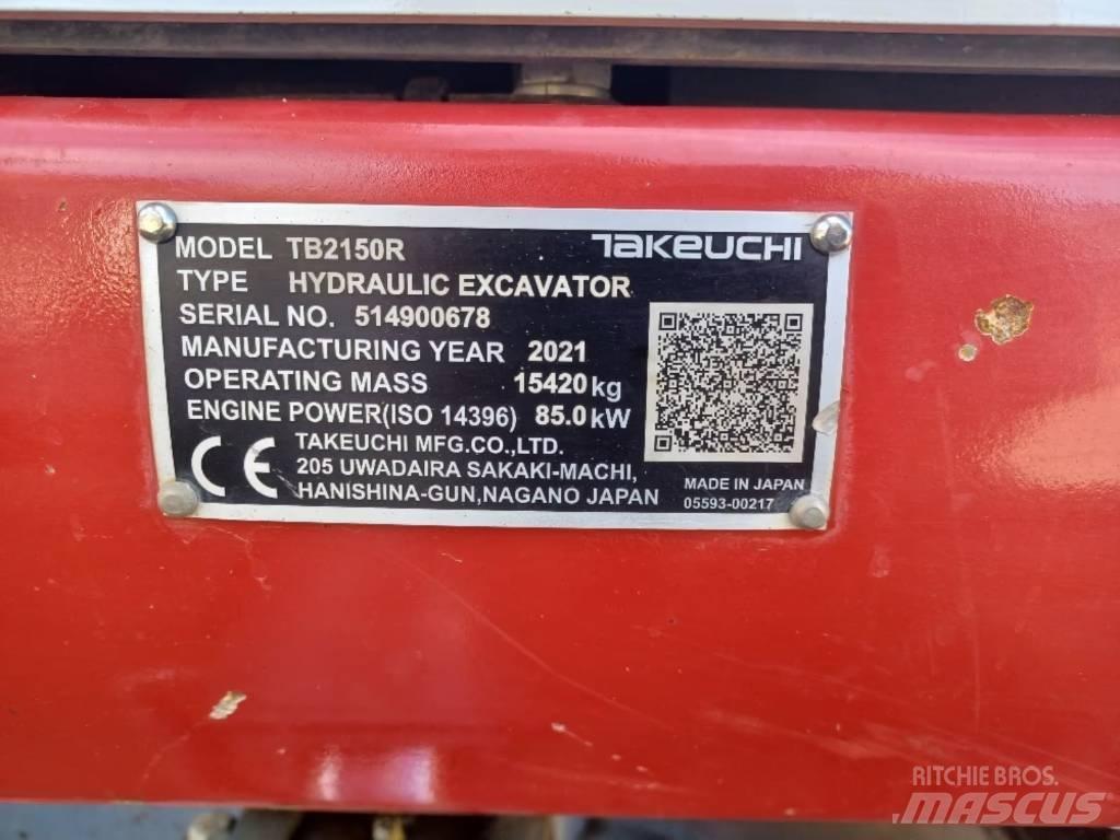 Takeuchi TB 2150 R 履帶式 挖土機/掘鑿機/挖掘機