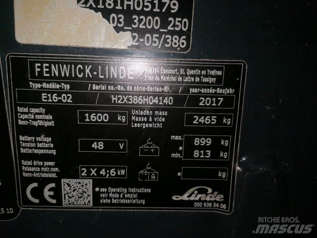 Linde E16-02 電動堆高機