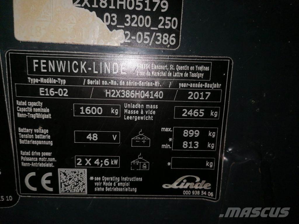 Linde E16-02 電動堆高機