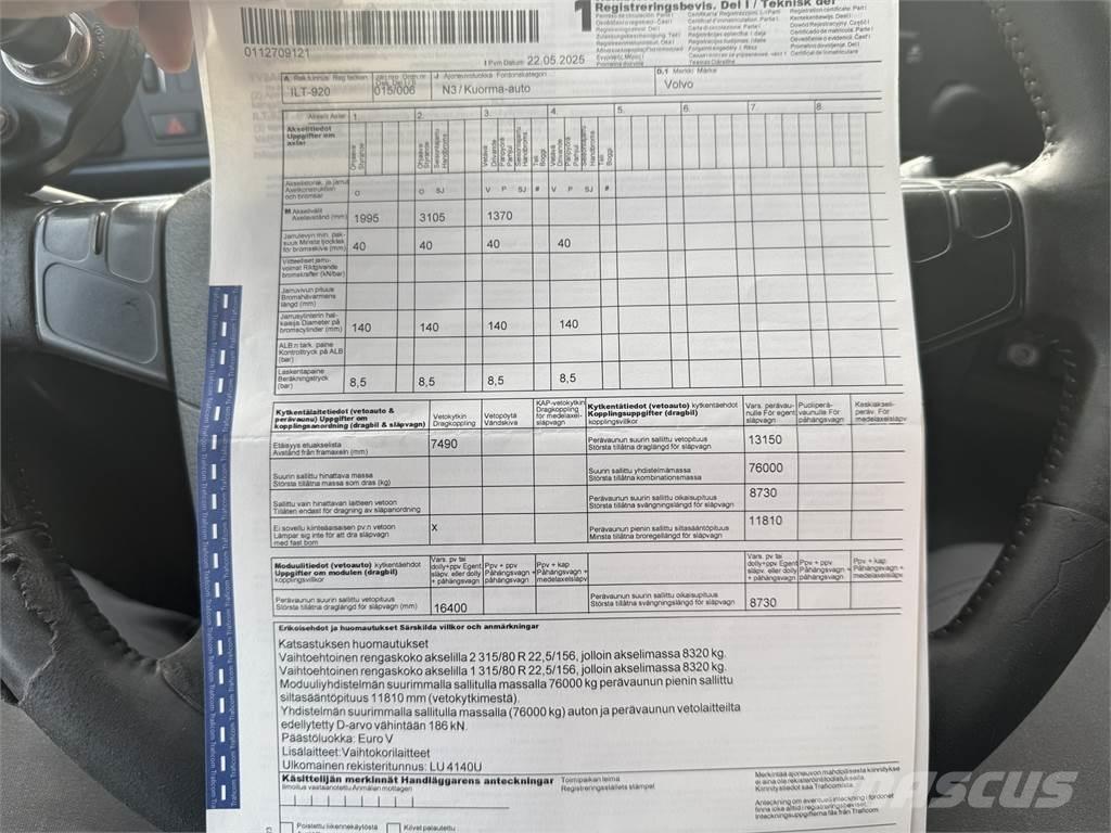 Volvo FH 540 8X4 吊鉤式起重車