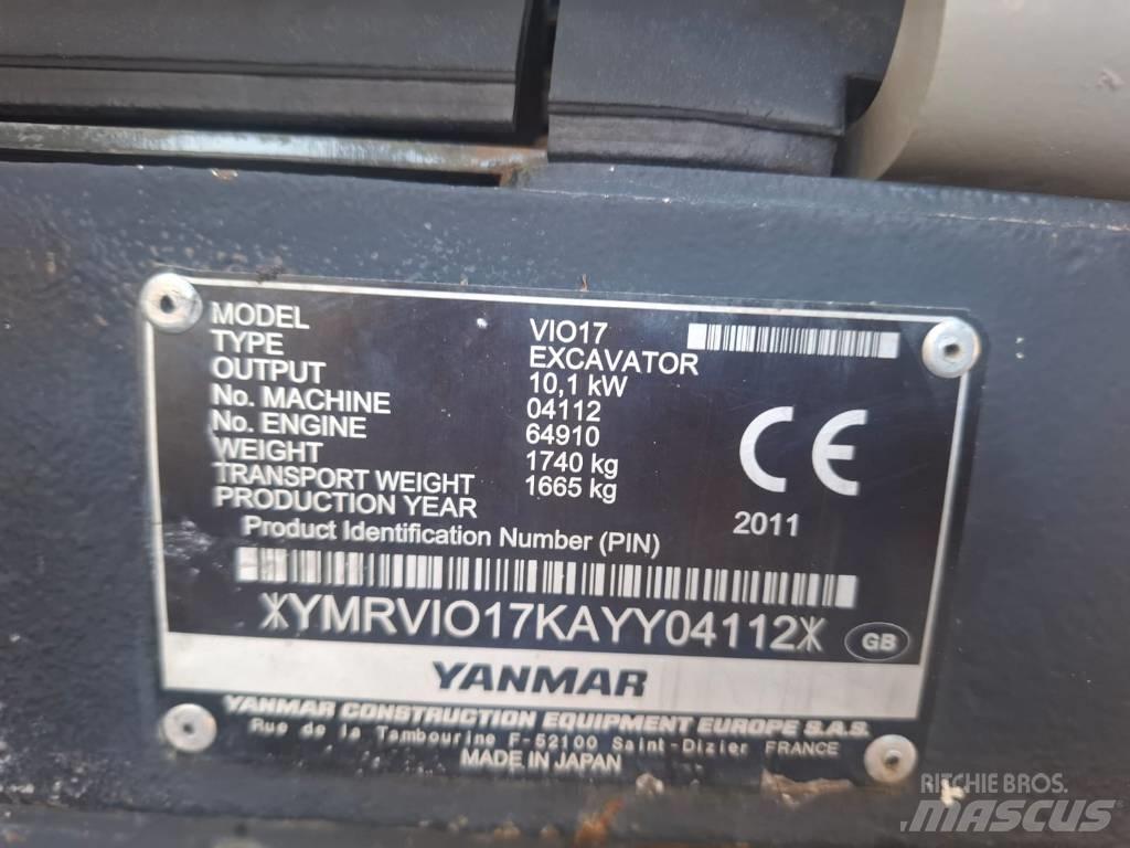 Yanmar Vio 17 小型挖土機/掘鑿機<7t(小型挖掘機)