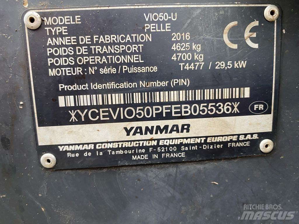 Yanmar Vio 50 U 小型挖土機/掘鑿機<7t(小型挖掘機)