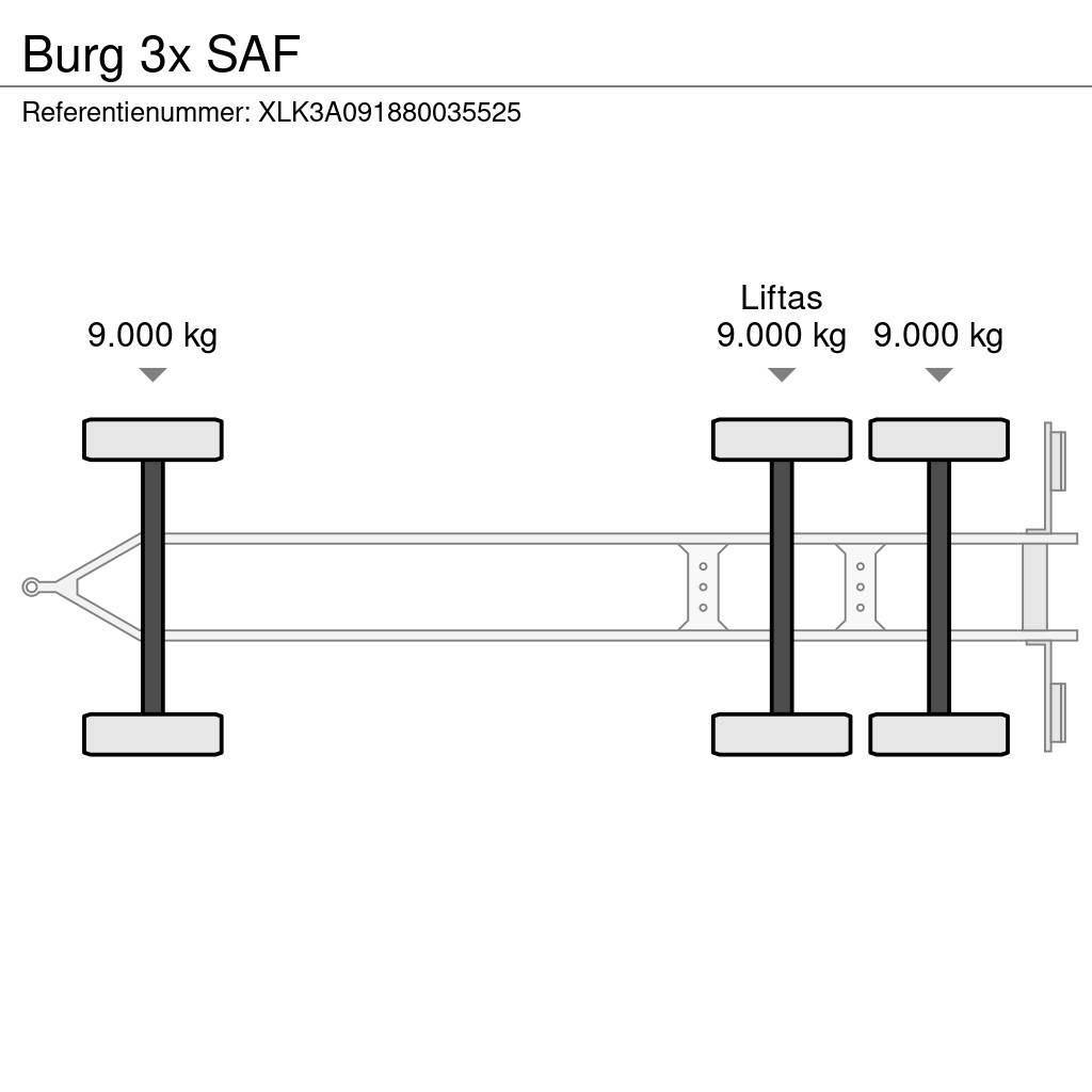 Burg 3x SAF 貨櫃框架拖車